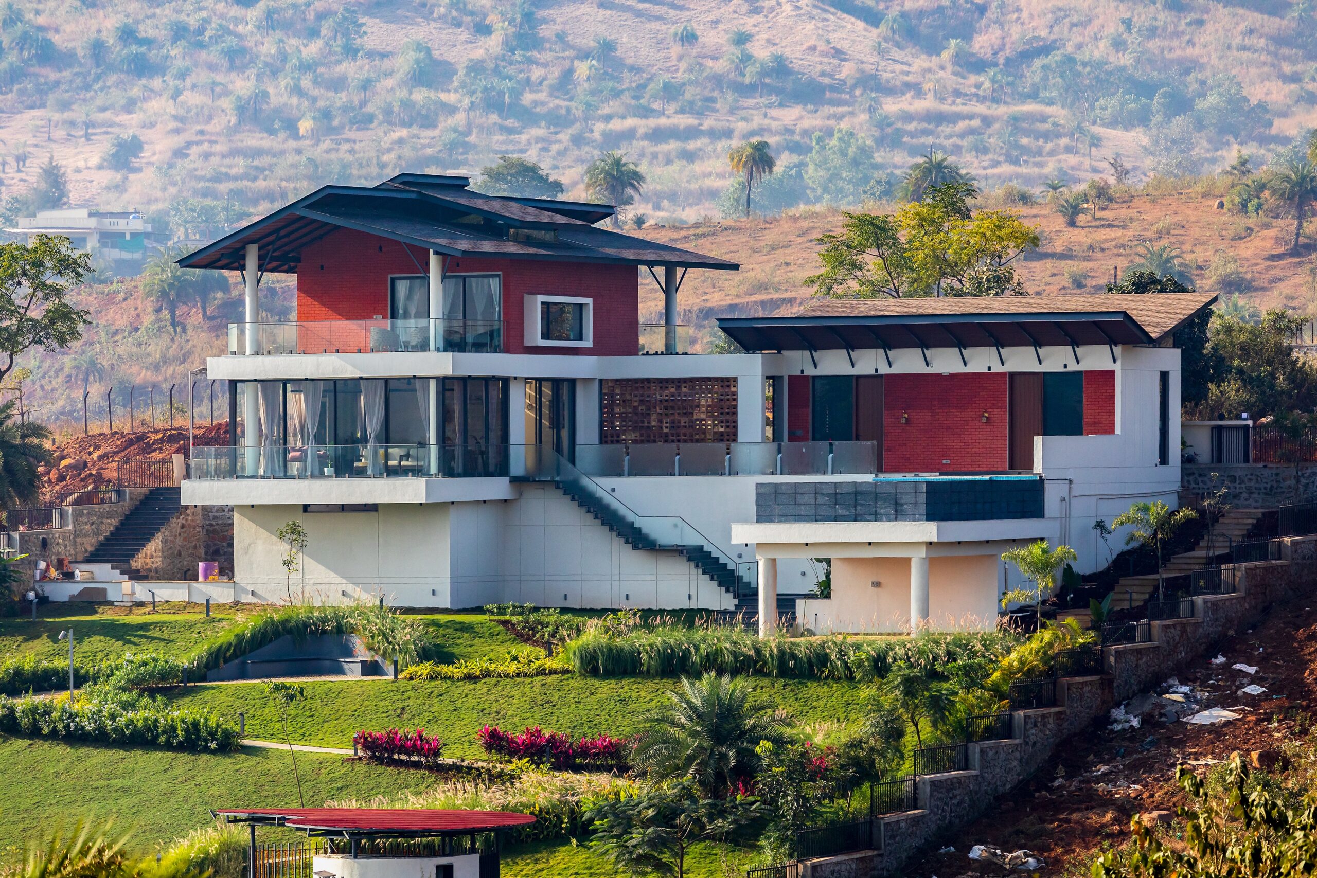 Aasrav Villa:<br> A Sustainable Hilltop Home in Maval by Atelier NOUA